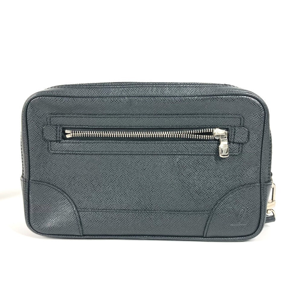 LOUIS VUITTON business bag Taiga Leather black Taiga Pavel