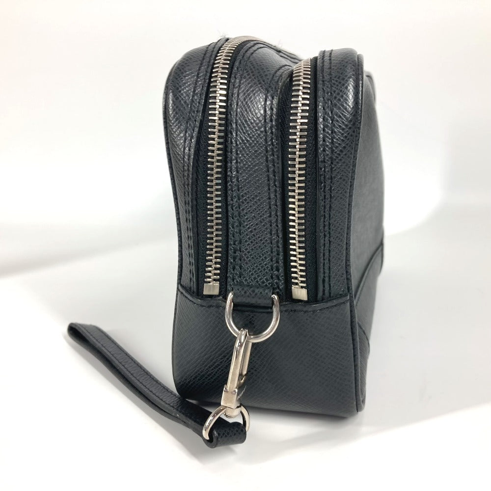 LOUIS VUITTON business bag Taiga Leather black Taiga Pavel