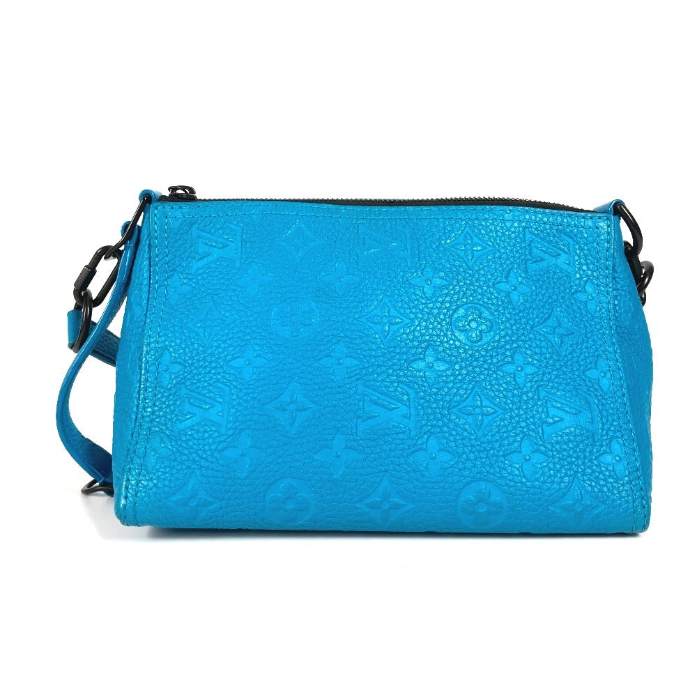 LOUIS VUITTON Shoulder Bag Monogram Ann Platt Leather blue Monogram Ann Platt Triangle Messenger