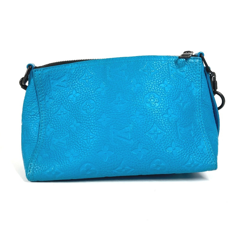 LOUIS VUITTON Shoulder Bag Monogram Ann Platt Leather blue Monogram Ann Platt Triangle Messenger