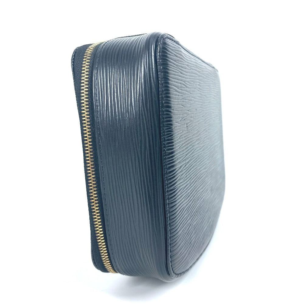HERMES Pouch Epi Leather black Epi posh monte carlo