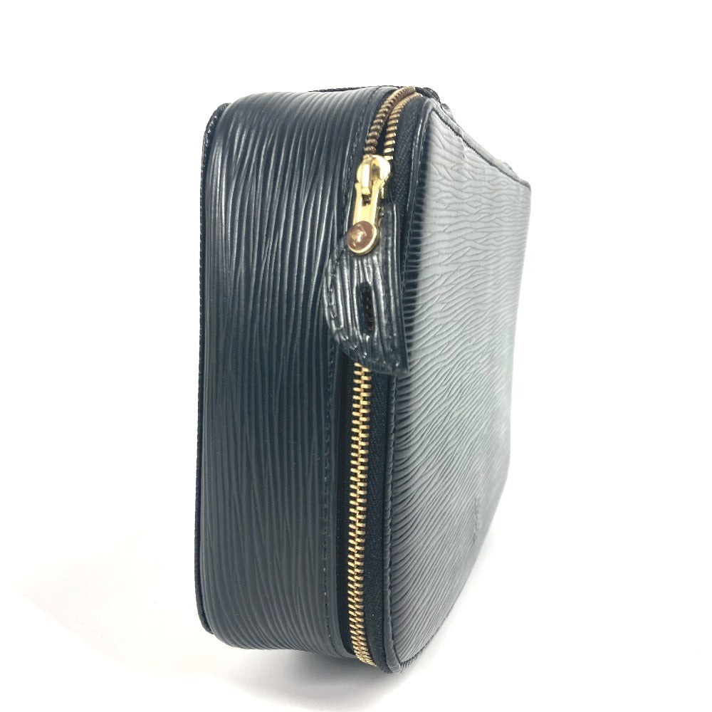 HERMES Pouch Epi Leather black Epi posh monte carlo