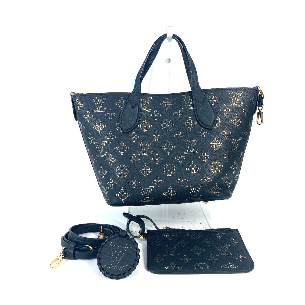 LOUIS VUITTON Shoulder Bag monogram mahina leather black Monogram Mahina Blossom PM Women