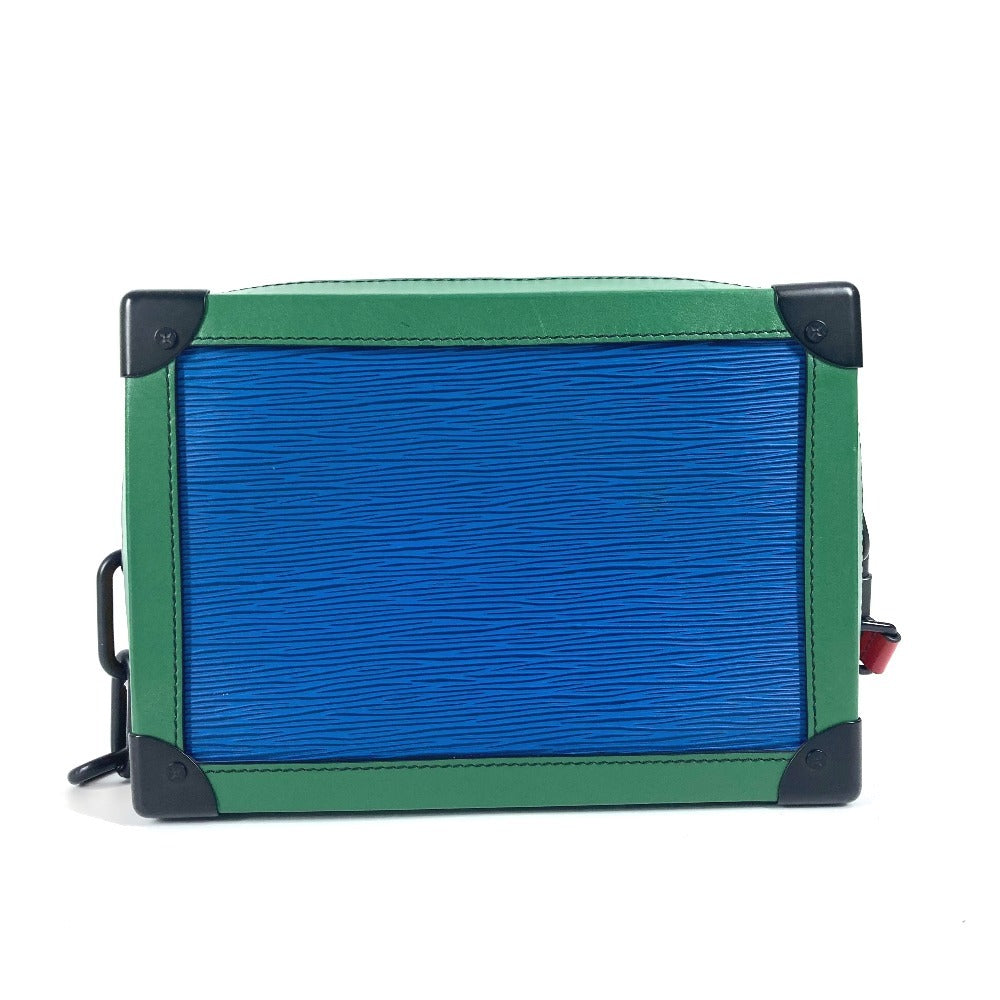 LOUIS VUITTON Shoulder Bag Epi Leather Blue x green Epi Tricolor Soft Trunk