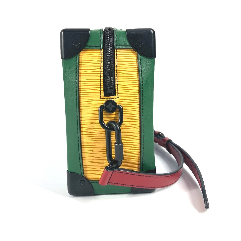 LOUIS VUITTON Shoulder Bag Epi Leather Blue x green Epi Tricolor Soft Trunk