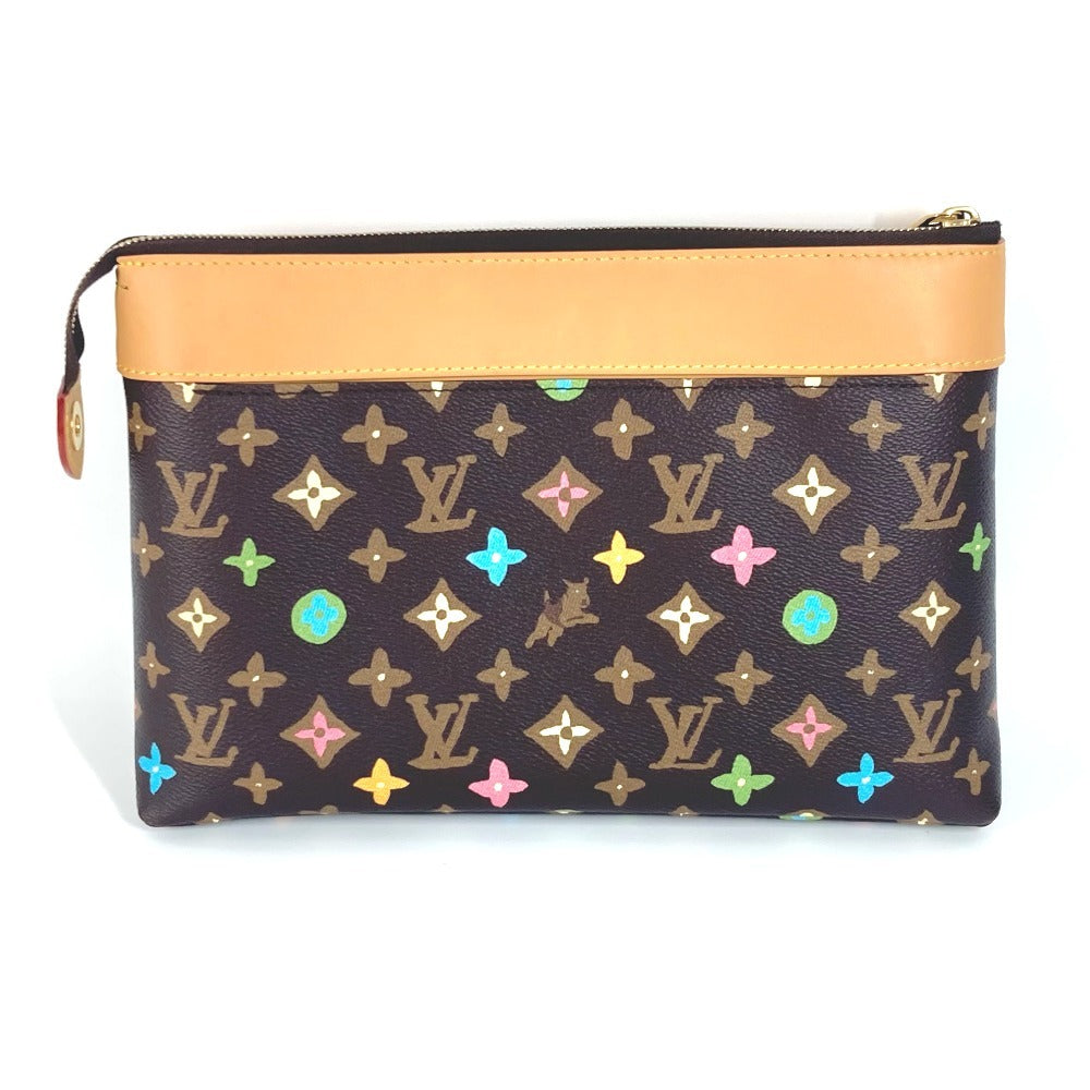 LOUIS VUITTON Clutch bag , Monogram Craggy Canvas Brown Monogram Craggy Pochette Voyage Souple unisex(Unisex)