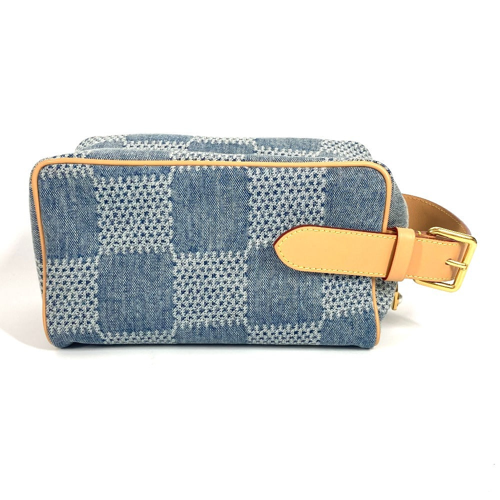 LOUIS VUITTON business bag denim blue Damier Denim Rocker Dopp Kit