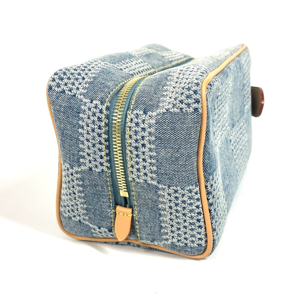 LOUIS VUITTON business bag denim blue Damier Denim Rocker Dopp Kit
