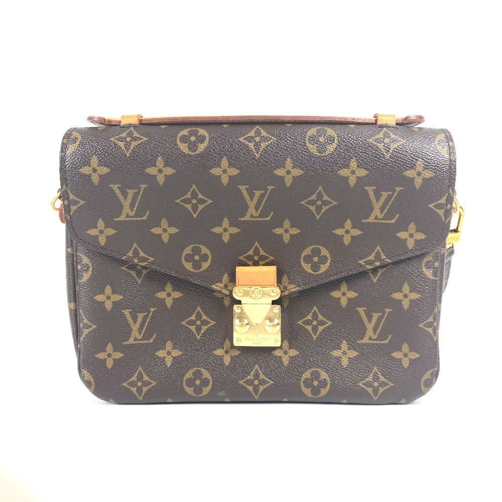 LOUIS VUITTON Handbag Monogram canvas Brown Monogram Pochette Metis MM