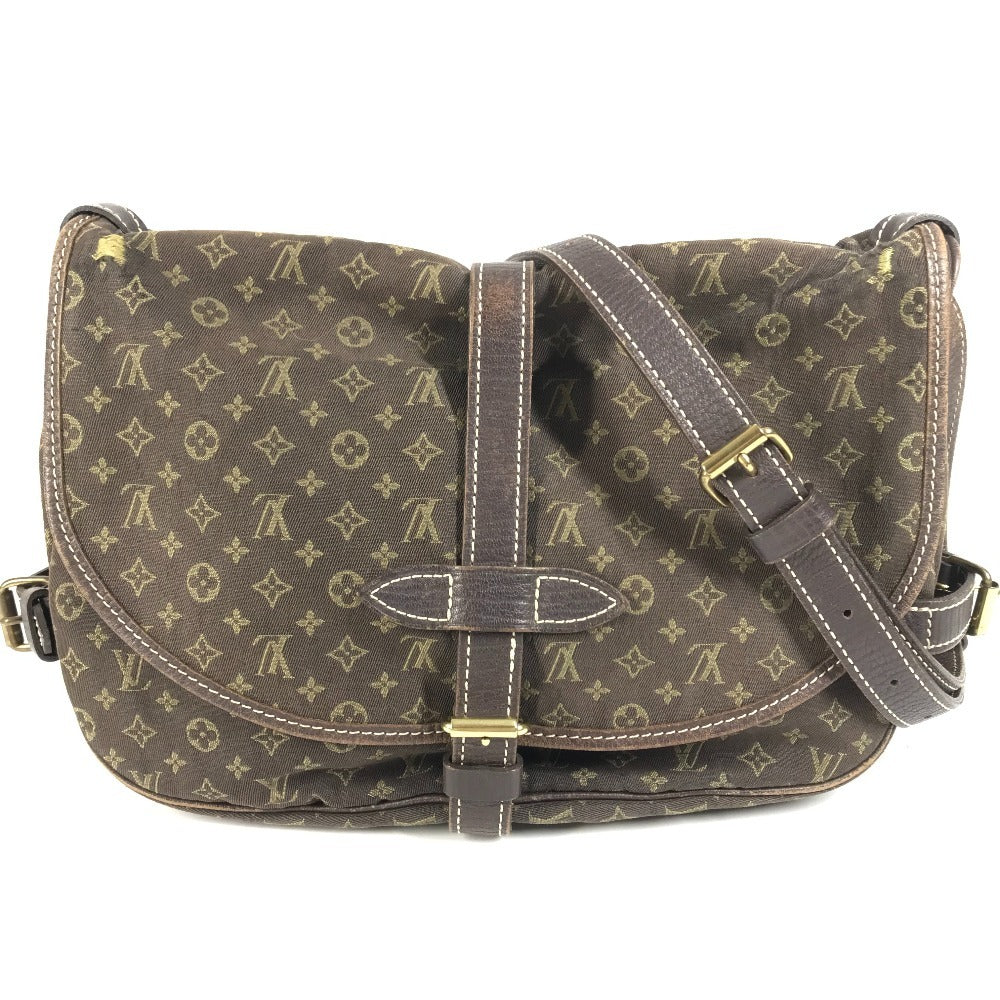 LOUIS VUITTON Shoulder Bag Monogram Mini-LinCanvas Brown Monogram mini run Saumur 30