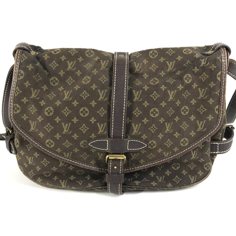 LOUIS VUITTON Shoulder Bag Monogram Mini-LinCanvas Brown Monogram mini run Saumur 30