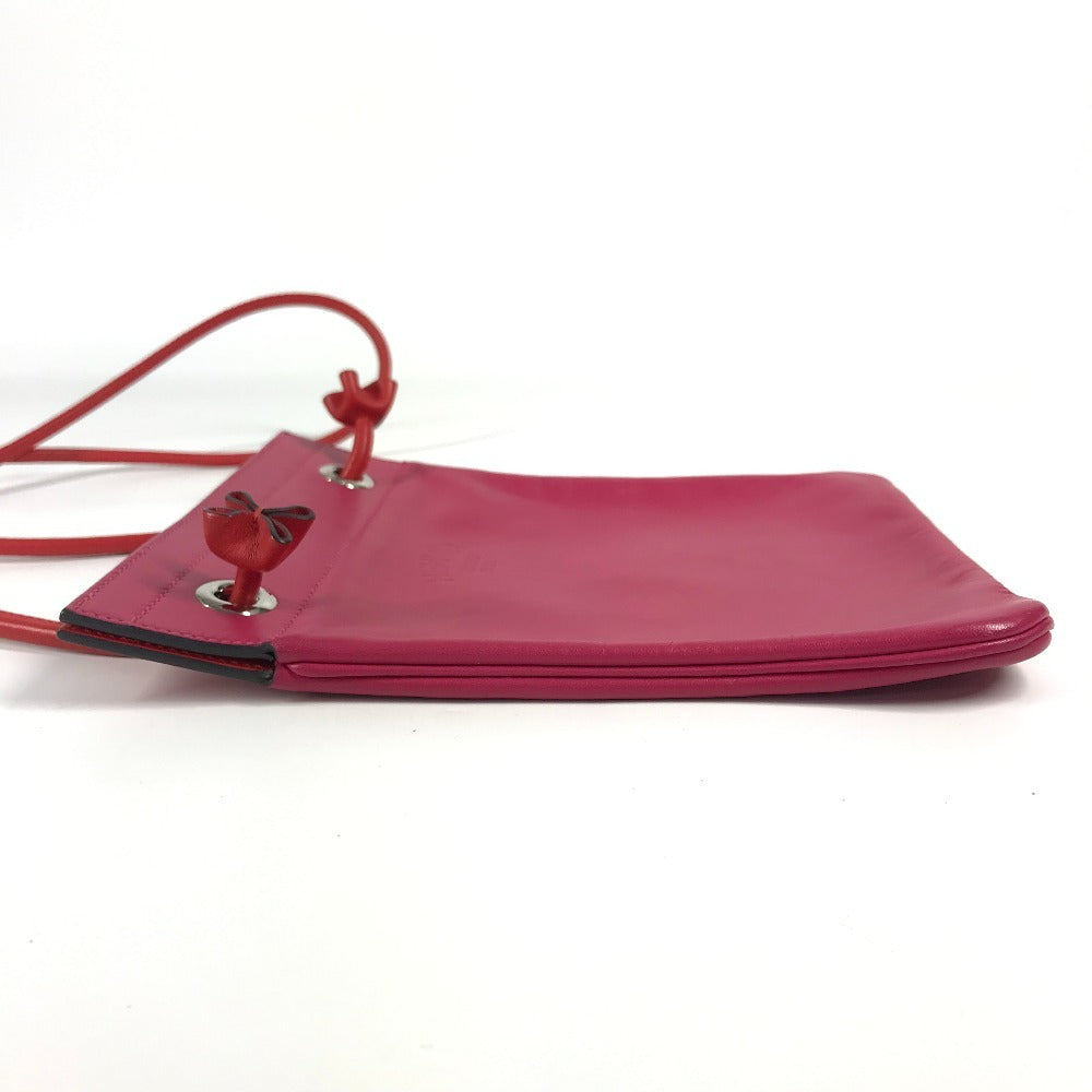 HERMES Shoulder Bag leather pink By color Sac Aline Mini