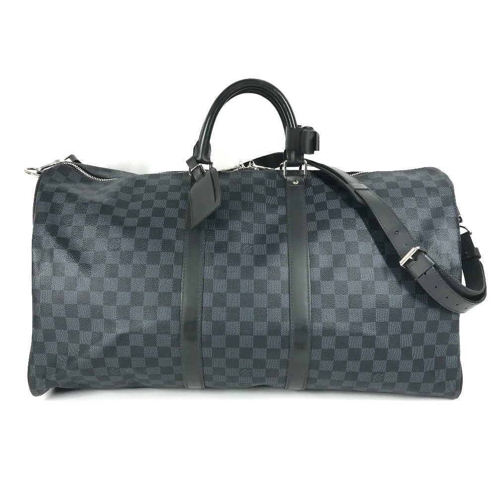 LOUIS VUITTON Boston Duffel bag Damier Cobalt Canvas Navy Damier Cobalt Keepall bandouliere55
