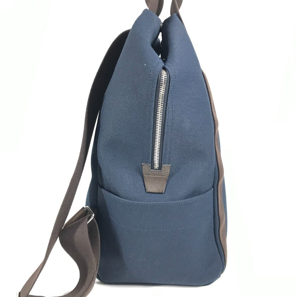 HERMES Backpack cotton Navy sacked panther jug room