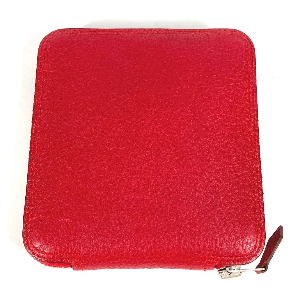 HERMES Shoulder Bag leather Red Bags Eco Bags Folding Silky pop