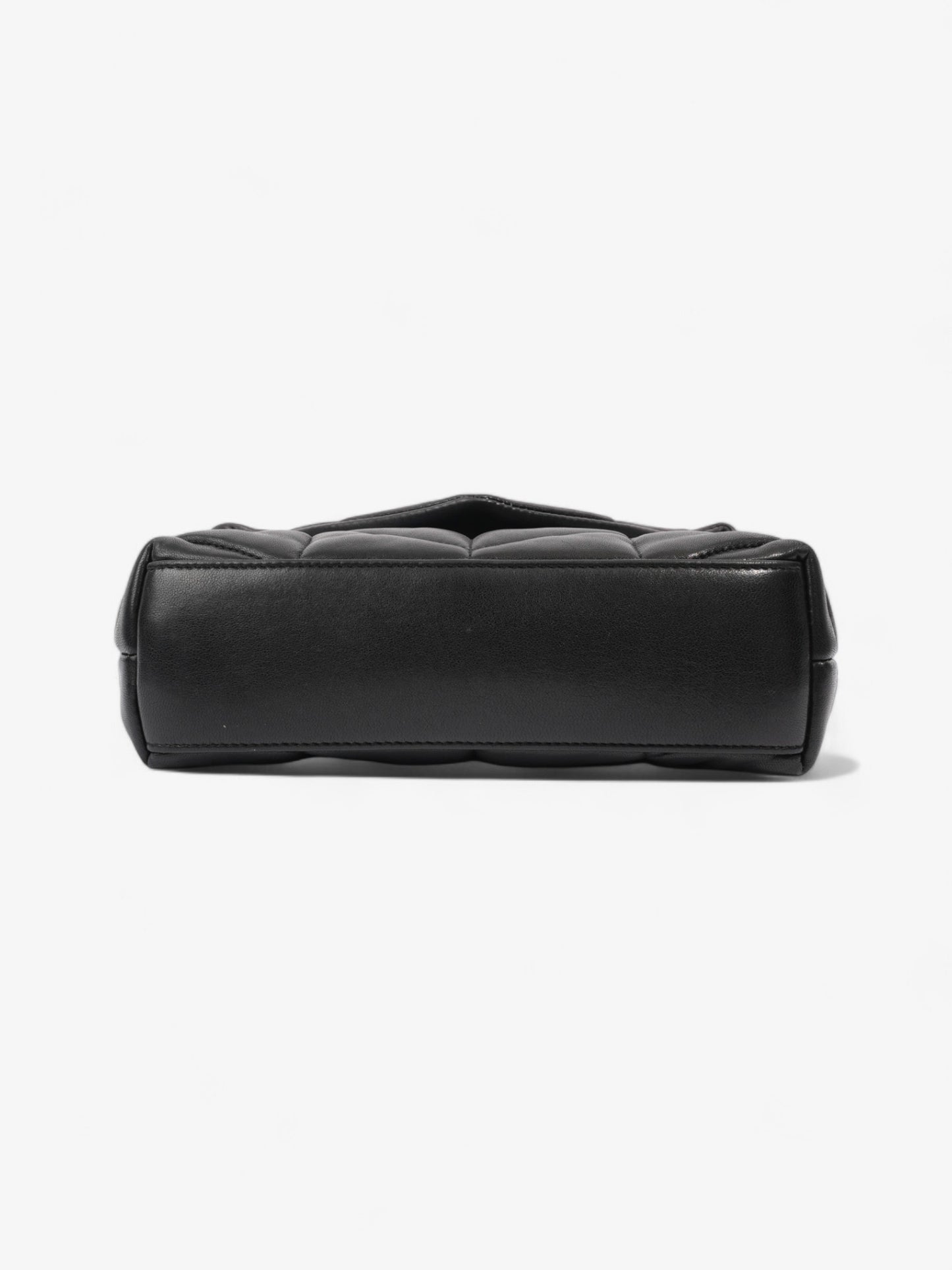 Saint Laurent Lou Lou Puffer Black Calfskin Leather Small
