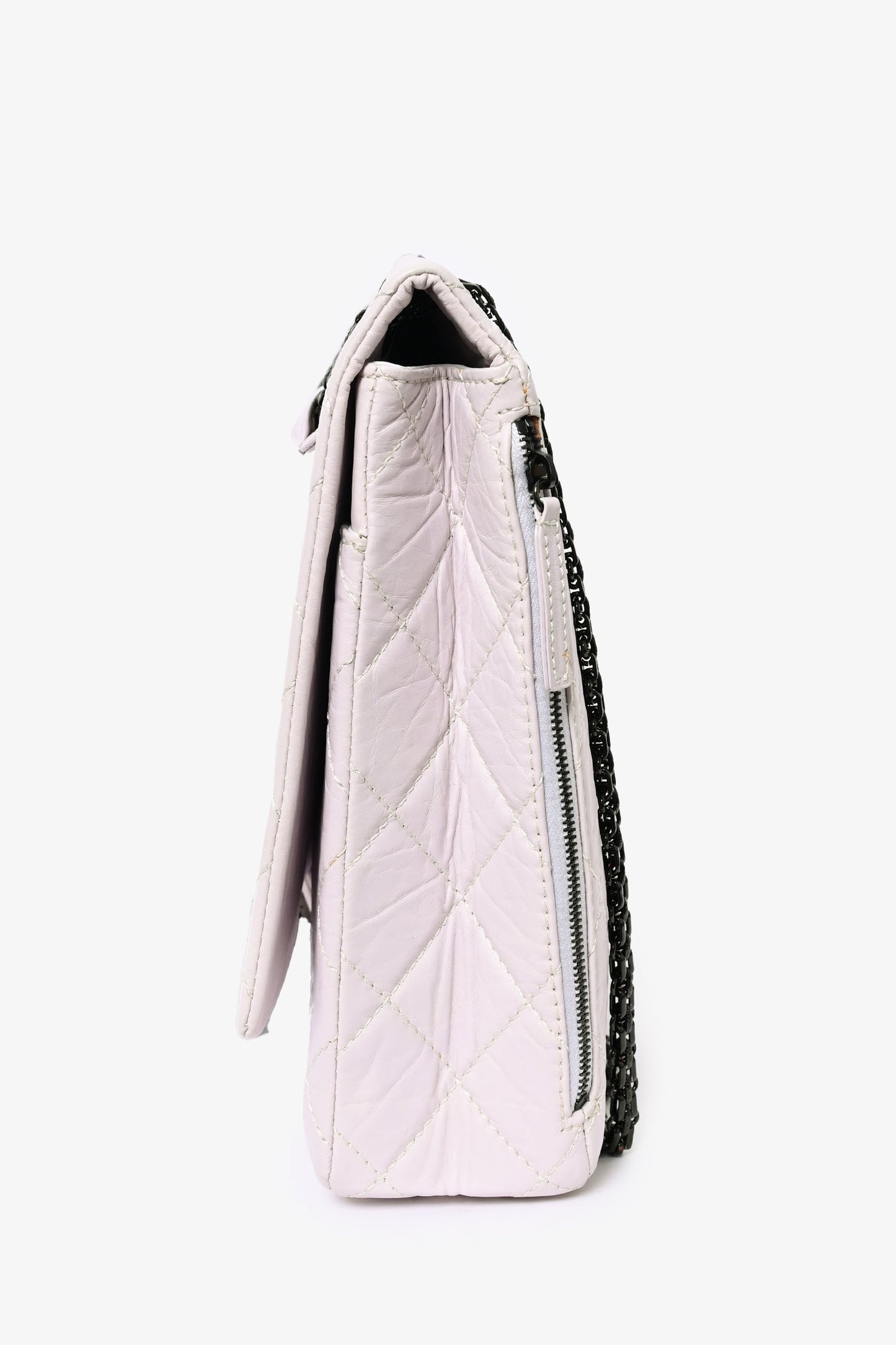 Chanel 2008/9 Grey Leather Quilted 2.55 Reissue XL Bag