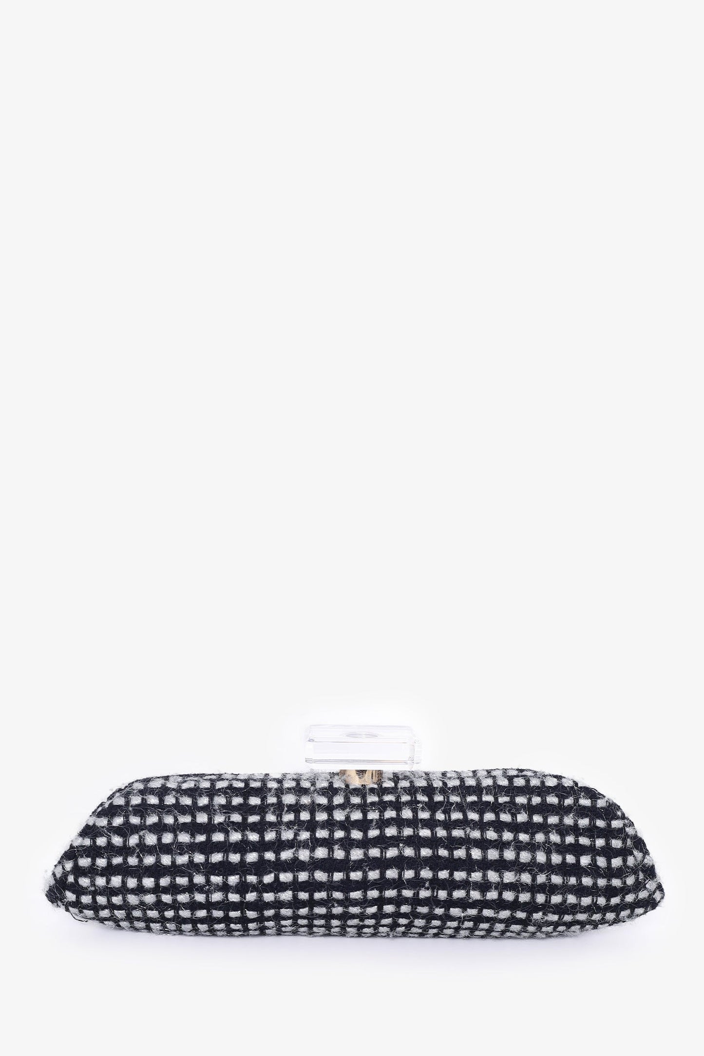 Chanel 2002/03 Black/Silver Tweed Clutch