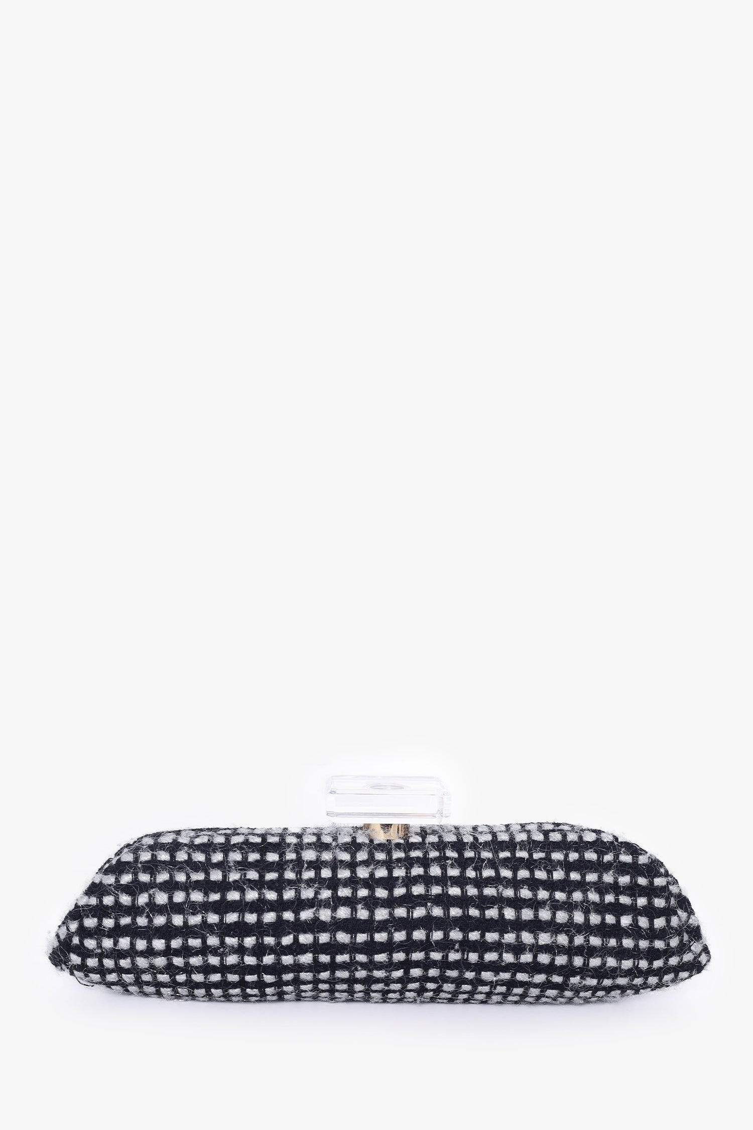 Chanel 2002/03 Black/Silver Tweed Clutch