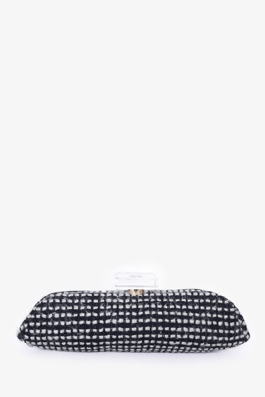 Chanel 2002/03 Black/Silver Tweed Clutch