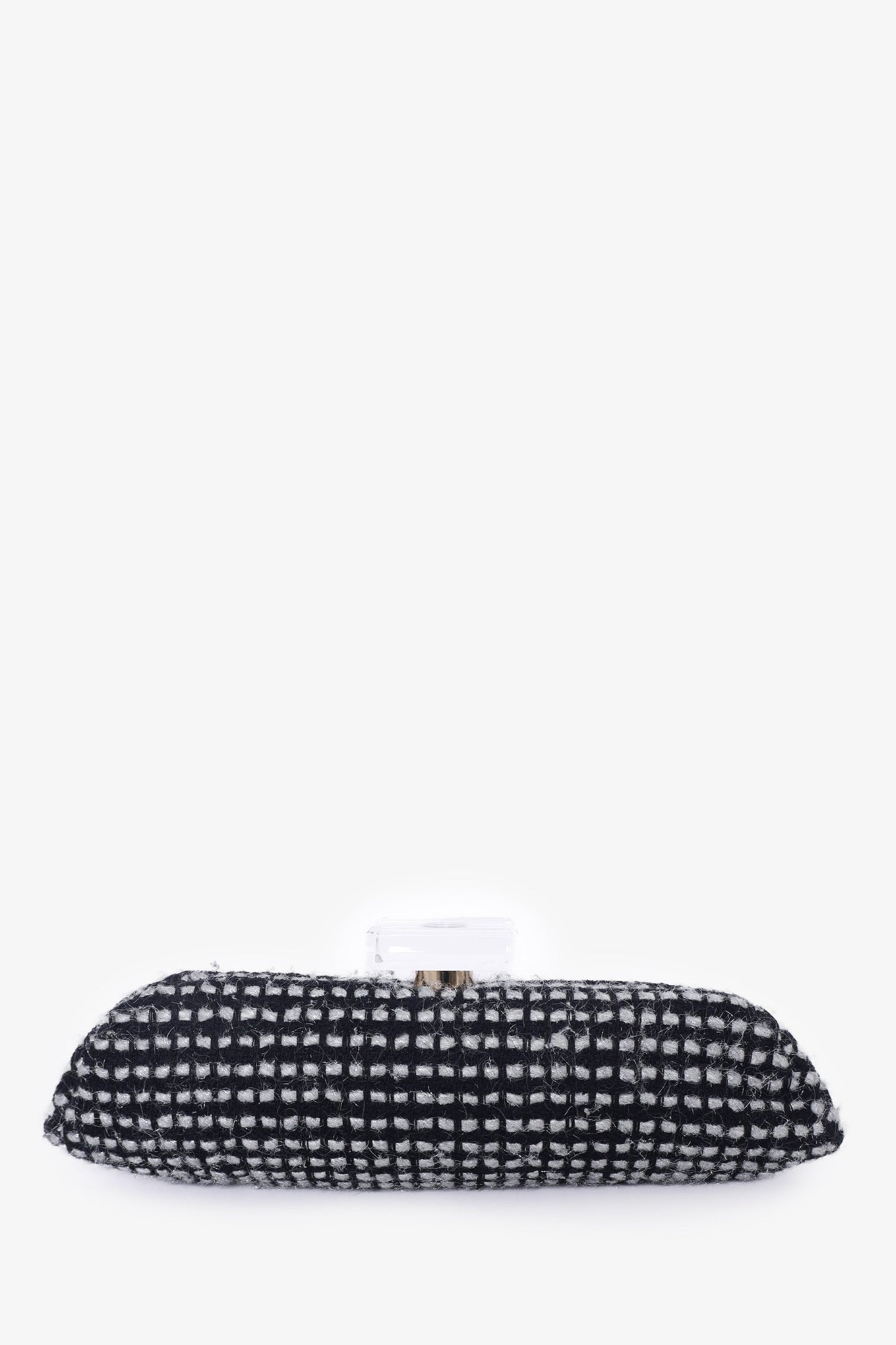 Chanel 2002/03 Black/Silver Tweed Clutch