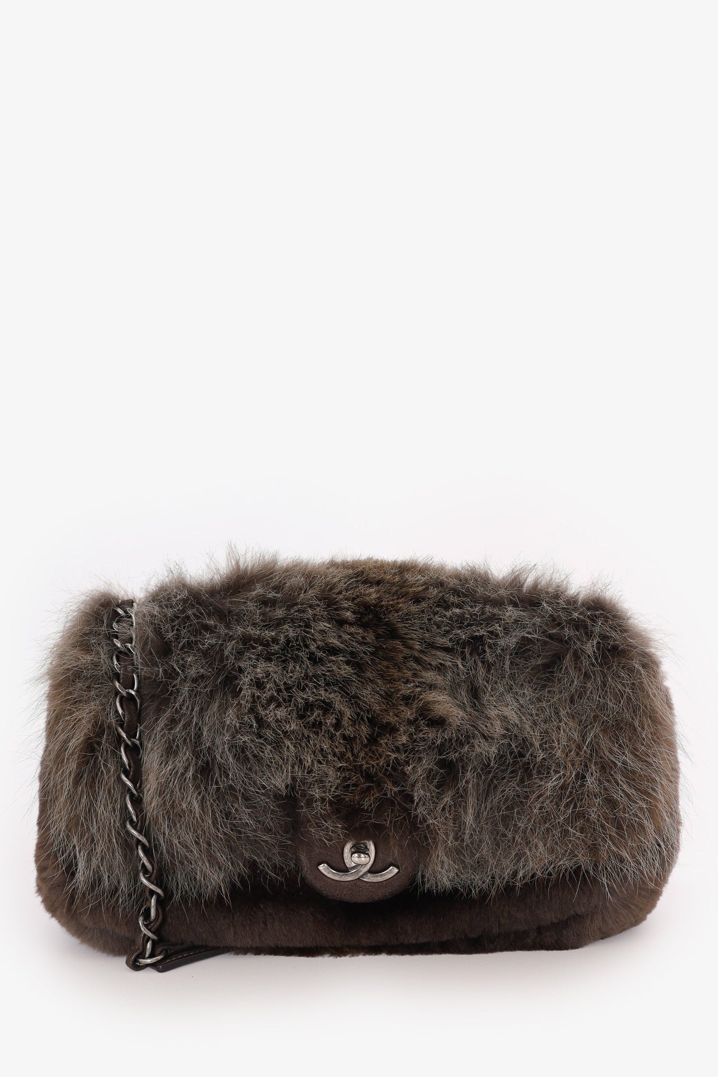 Chanel 2013-14 Brown Fur CC Flap Bag