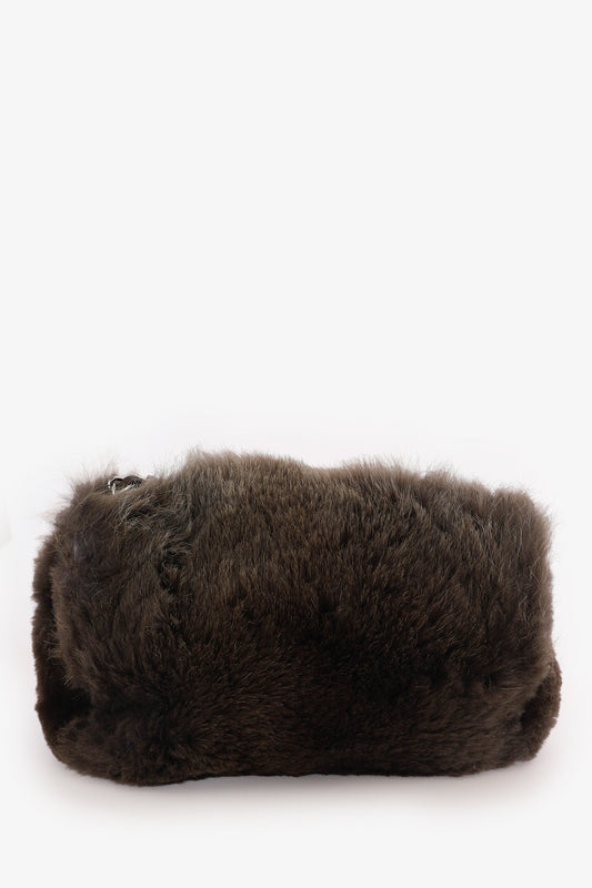 Chanel 2013-14 Brown Fur CC Flap Bag