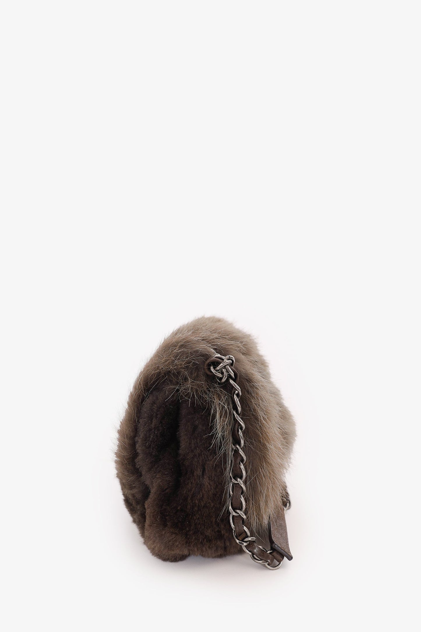 Chanel 2013-14 Brown Fur CC Flap Bag
