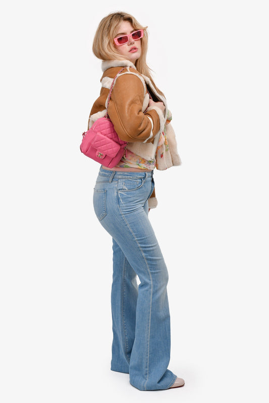 Chanel 2019 Hot Pink Caviar Leather Mini Chain Backpack