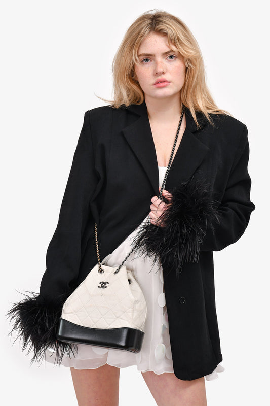 Chanel 2018 White/Black Gabrielle Backpack