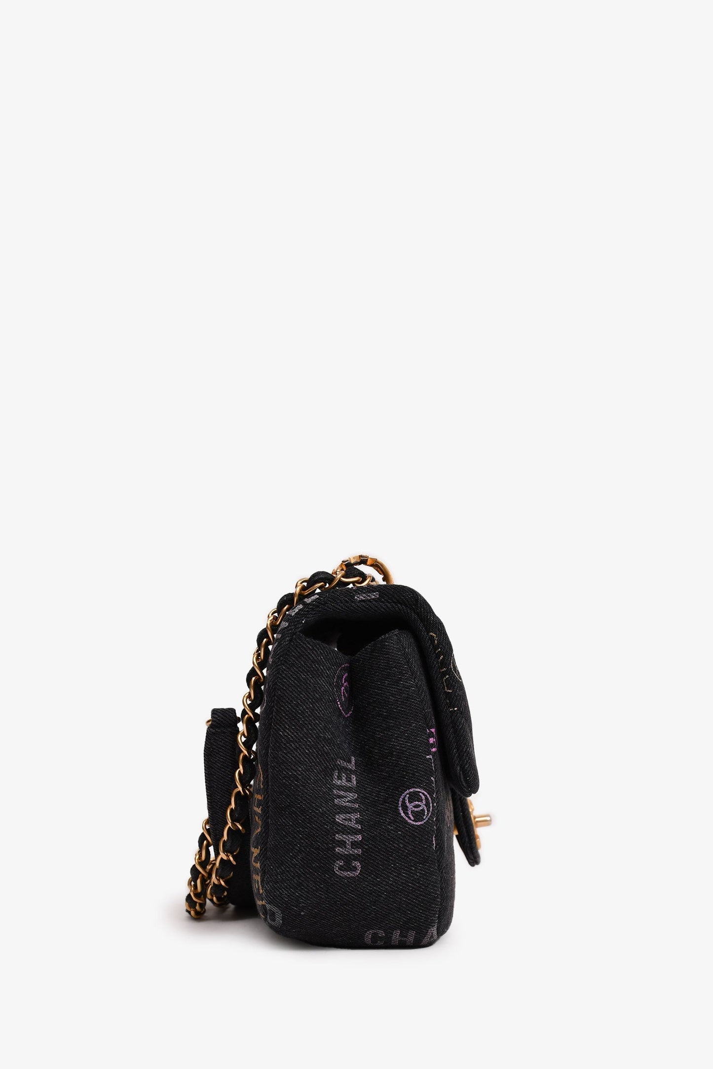 Chanel 2022 Black Mood Monogram Mini Flap Bag