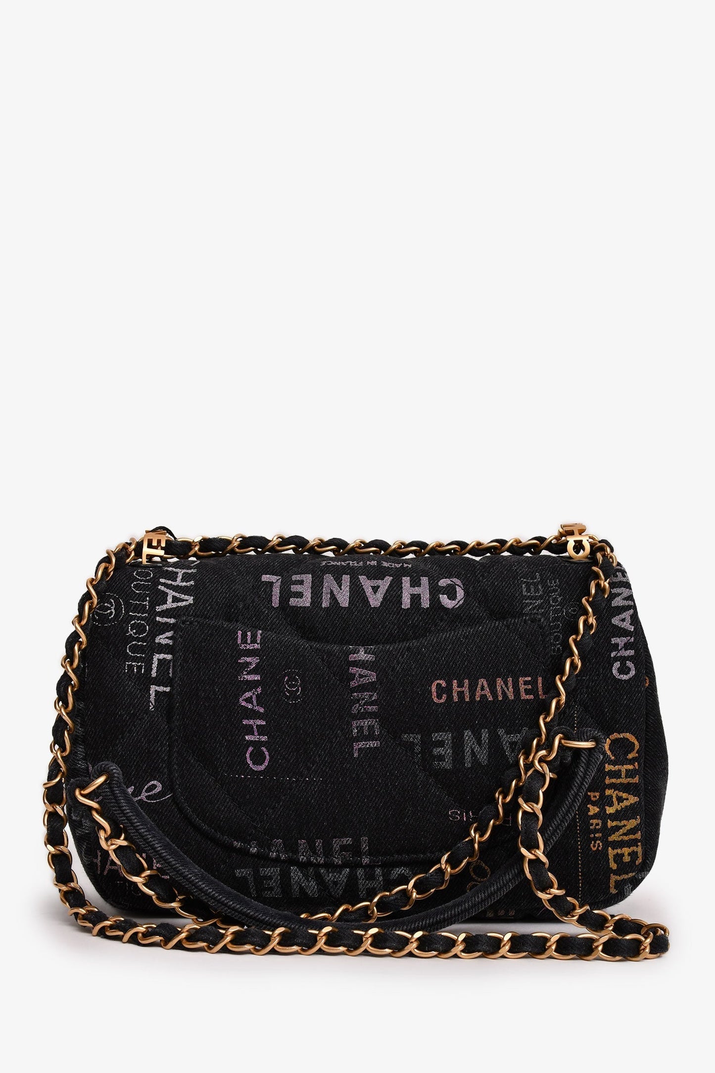 Chanel 2022 Black Mood Monogram Mini Flap Bag