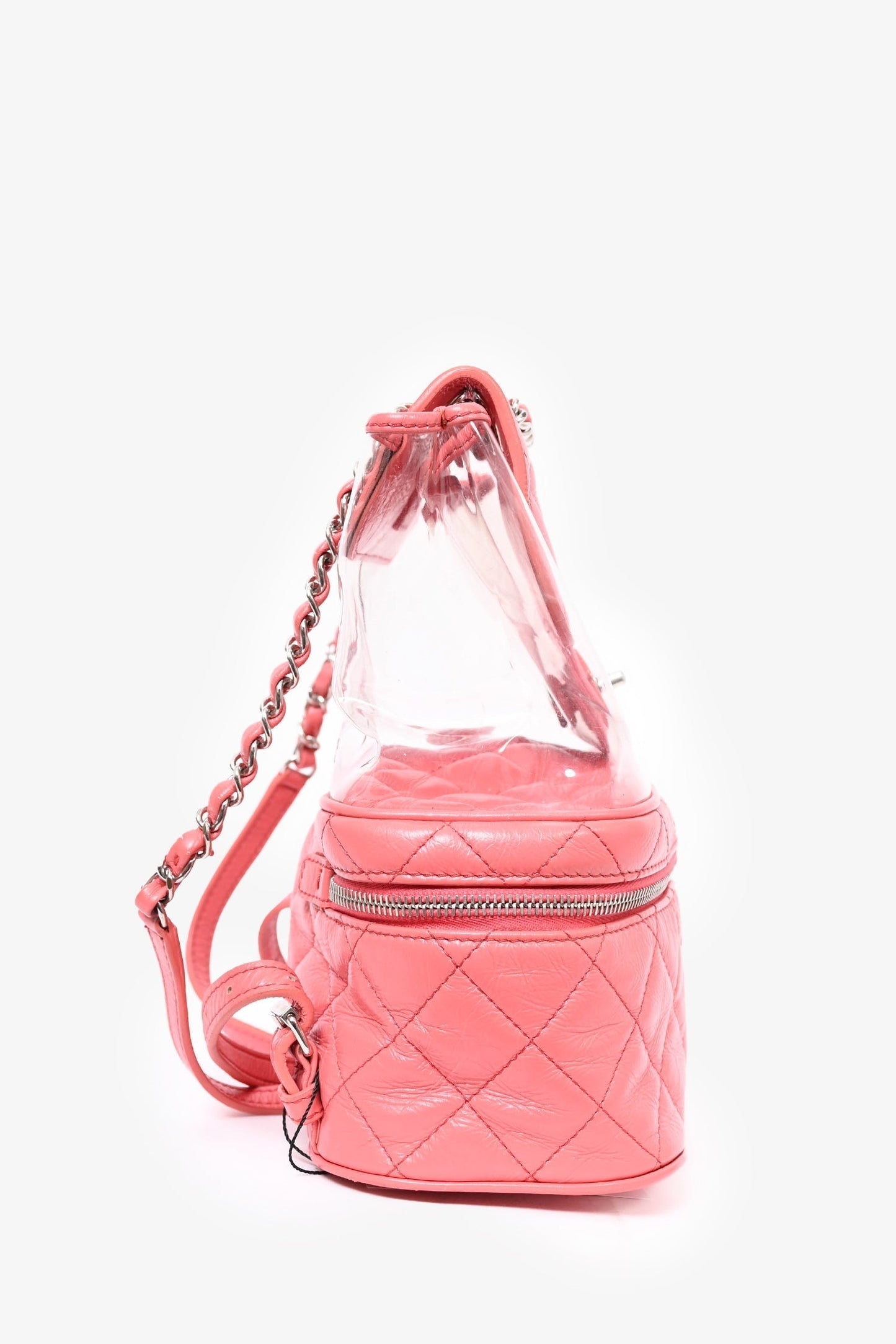Chanel 2018 Pink Calfskin Leather/PVC 'Aquarium' Backpack