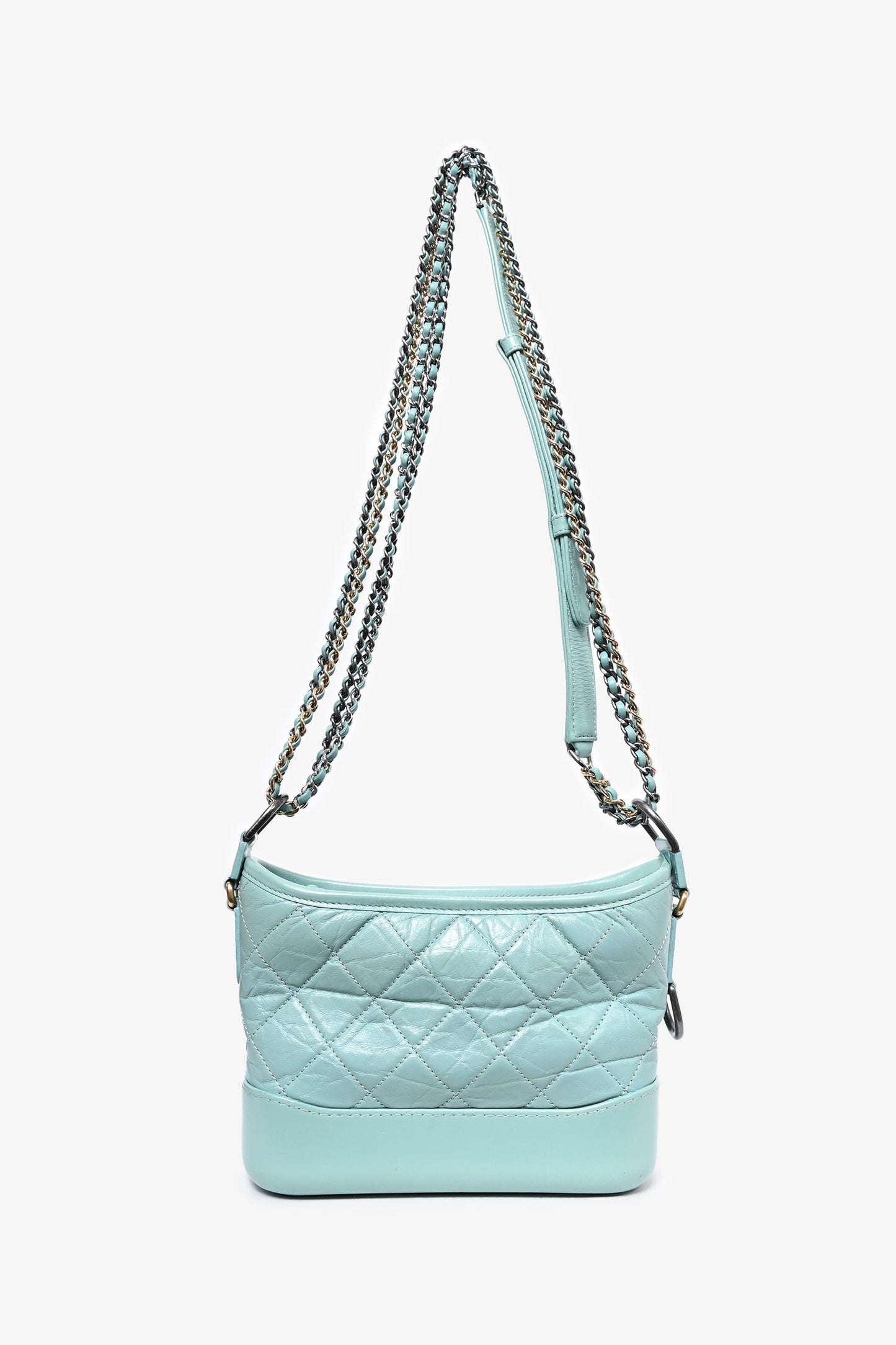 Chanel 2019 Seafoam Green Quilted Small Gabrielle Shoulder Bag (As Is)