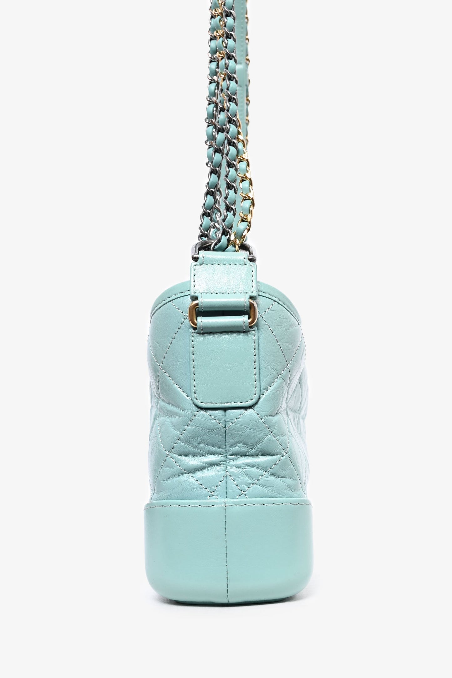 Chanel 2019 Seafoam Green Quilted Small Gabrielle Shoulder Bag (As Is)