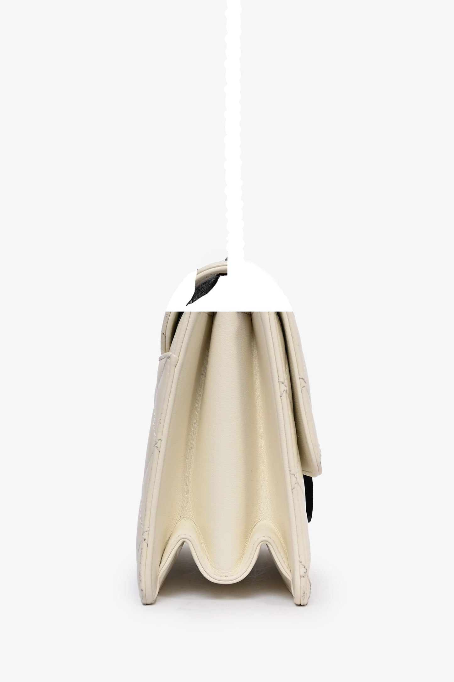 Chanel 2016 Cream Leather Beauty Lock Flap Shoulder Bag