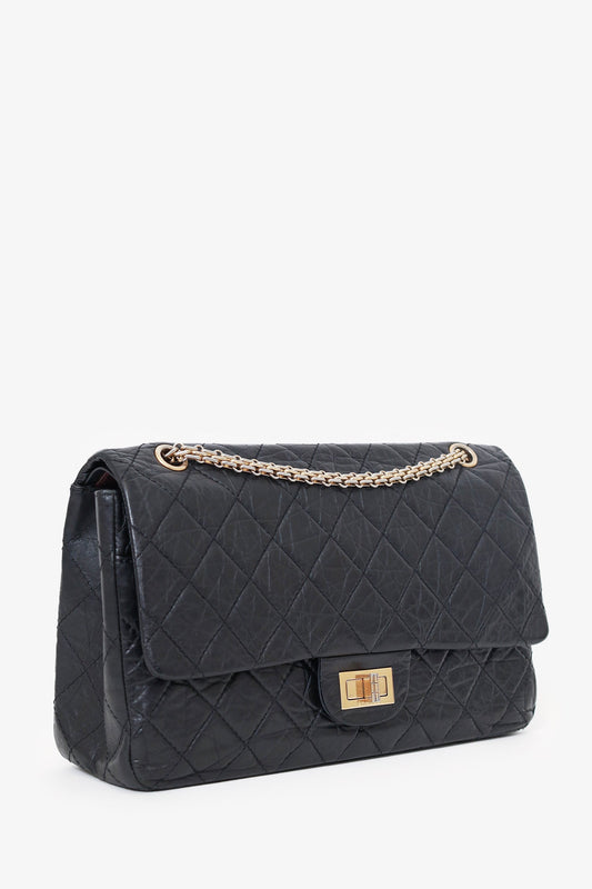 Chanel Black Quilted Aged Calfskin Large Reissue 255 Shoulder Bag