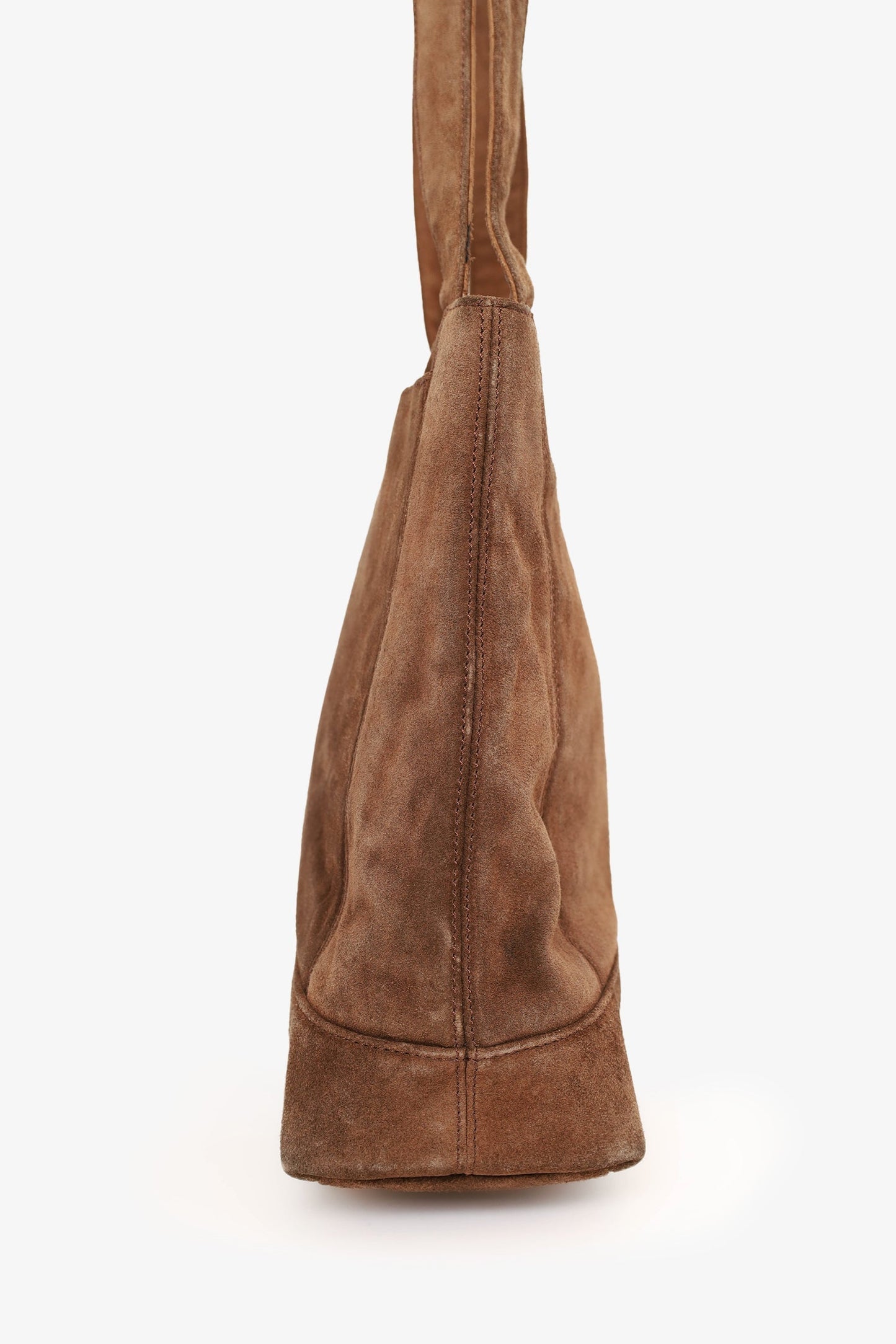 Chanel 1997-99 Brown Suede CC Embroidered Tote Bag