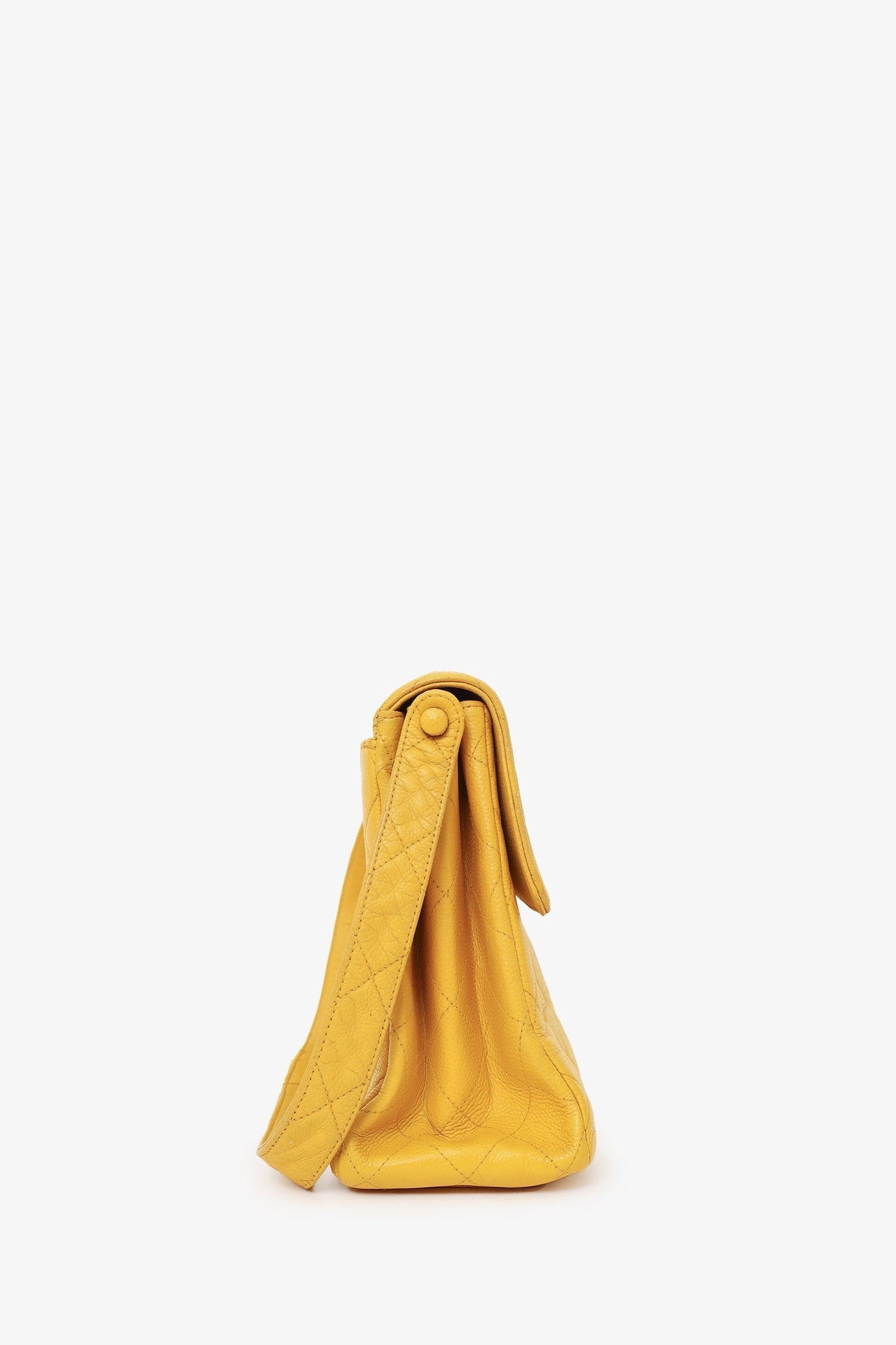Chanel Yellow Caviar Leather CC Shoulder Bag