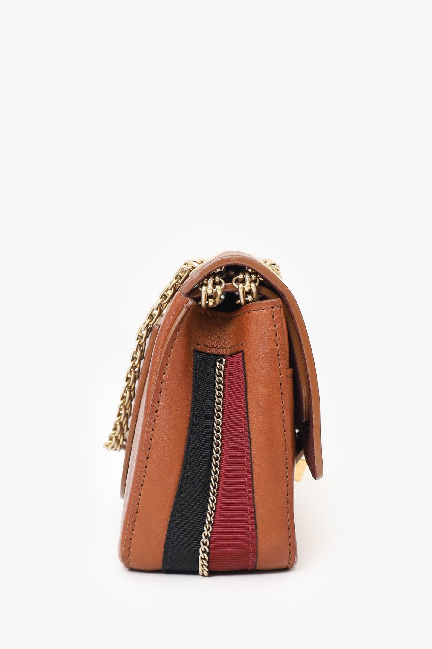 Chanel 2017 Brown Leather Medallion Charm Reissue 2.55 Shoulder Bag