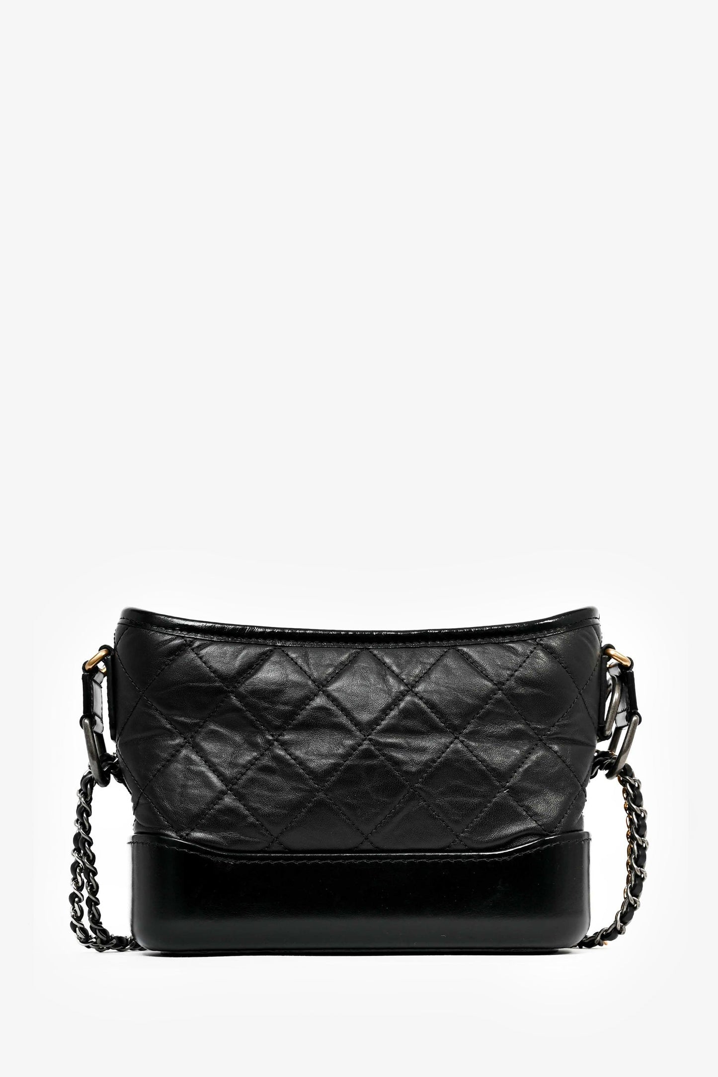 Chanel 2019 Black Lambskin Leather Small Gabrielle Bag