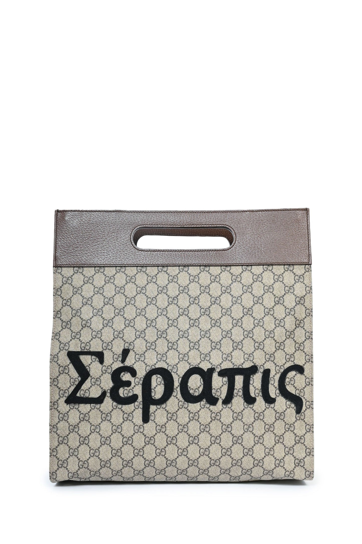 Gucci Monogram Leather Canvas Handbag