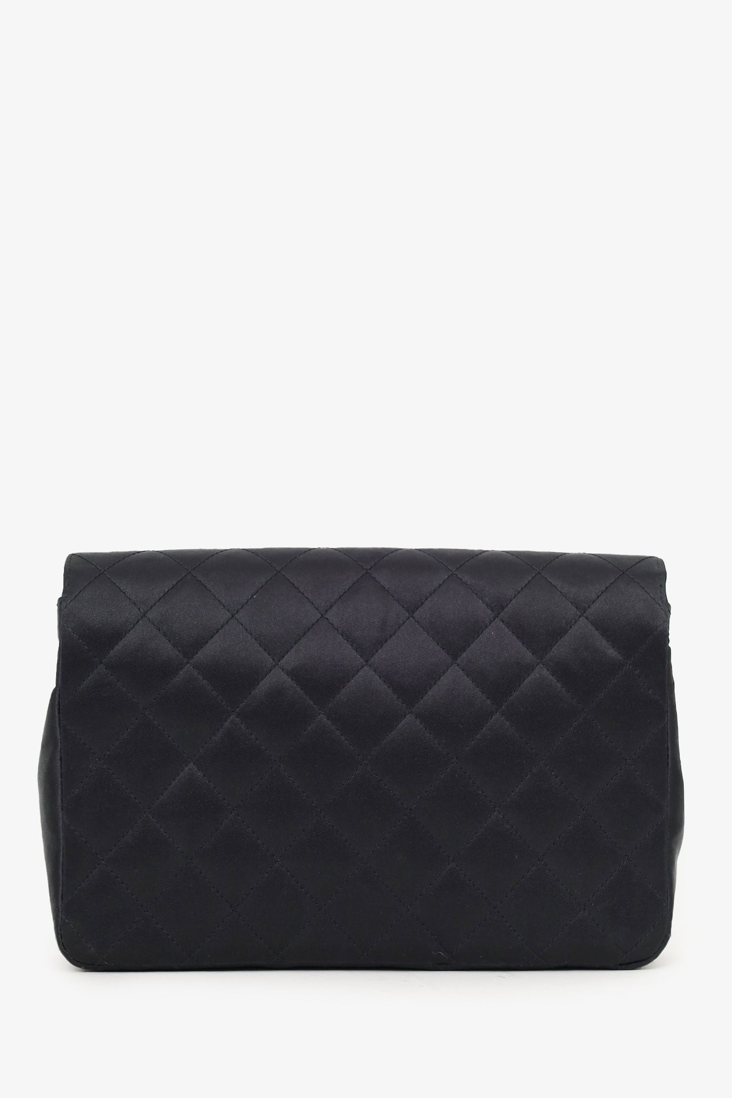 Chanel 1986-88 Black Satin Gripoix Pearl Jewel Evening Bag 'As Is'