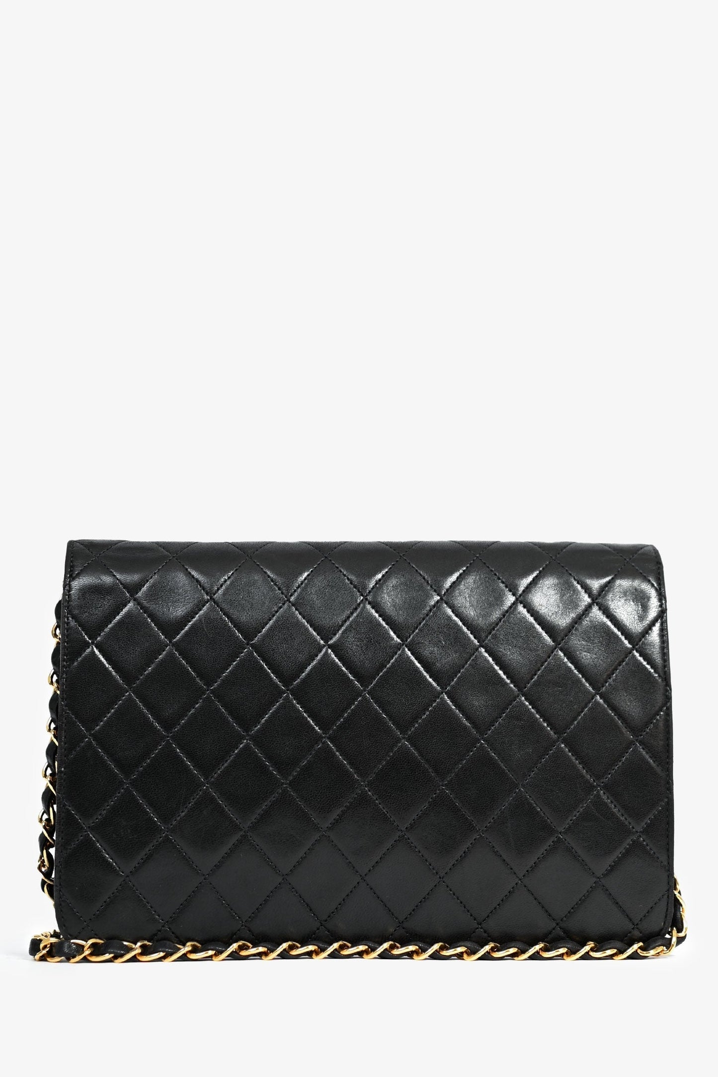 Chanel 1994 Black Lambskin Single Chain Flap Bag