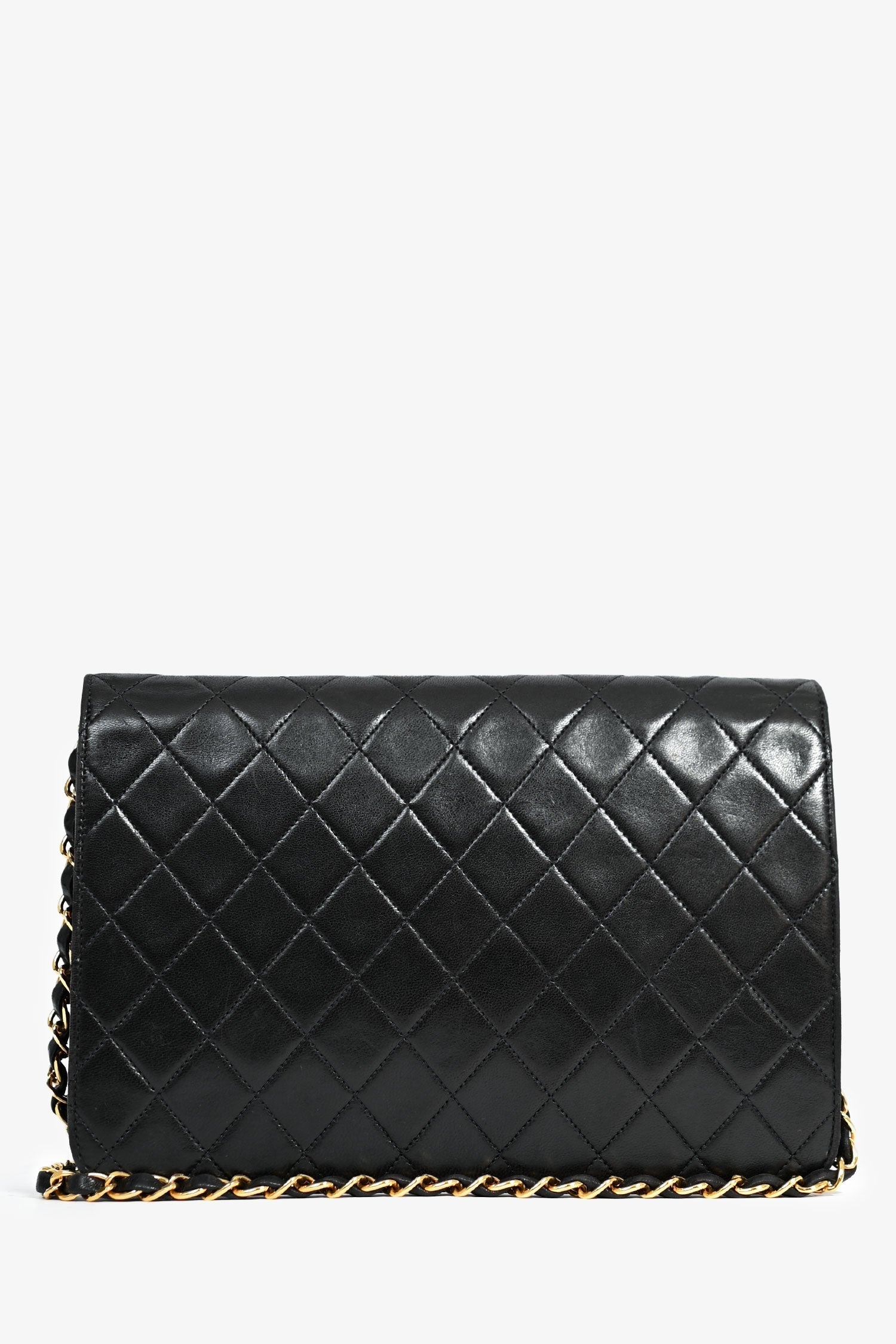 Chanel 1994 Black Lambskin Single Chain Flap Bag