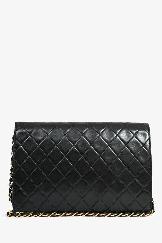 Chanel 1994 Black Lambskin Single Chain Flap Bag