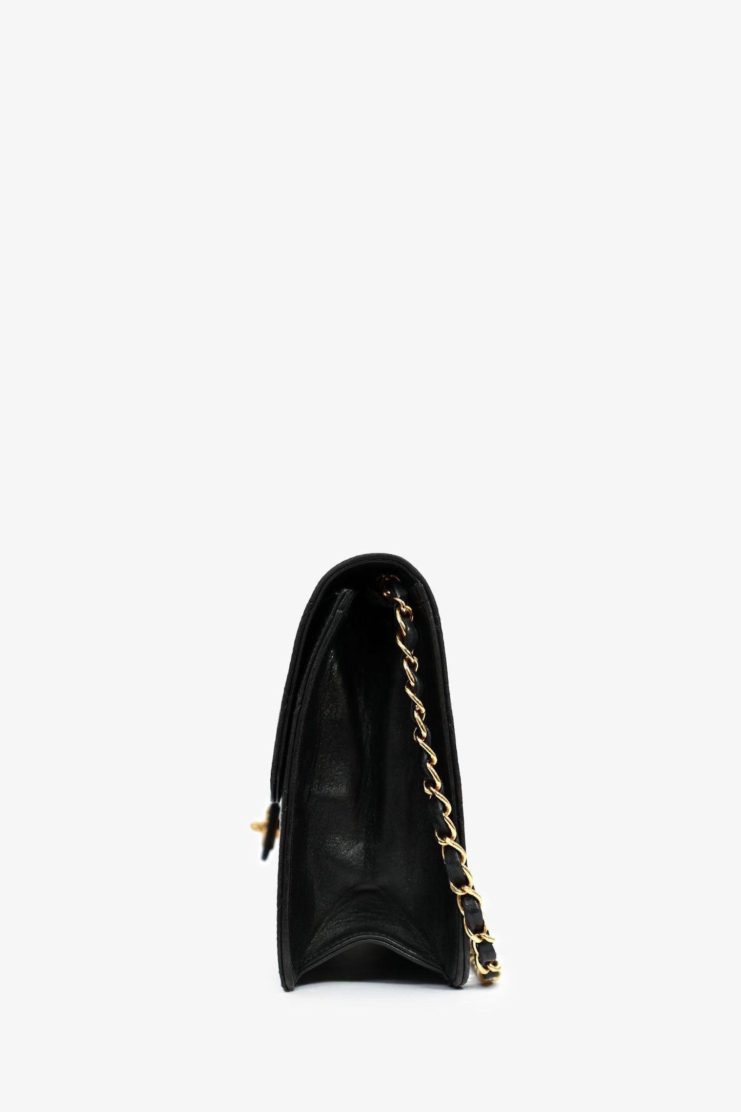 Chanel 1994 Black Lambskin Single Chain Flap Bag