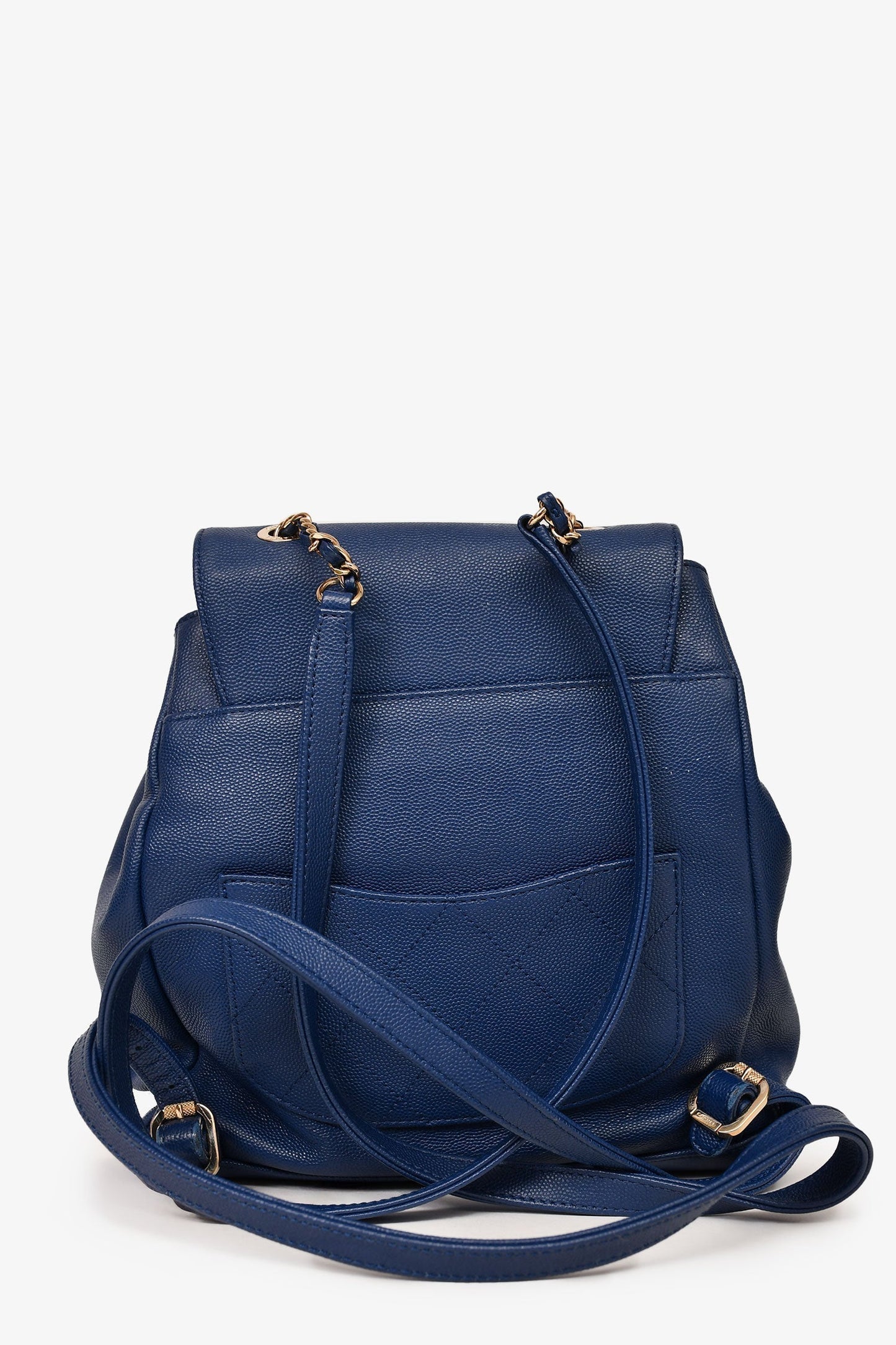 Chanel 2017 Blue Caviar Leather Business Affinity GHW Backpack