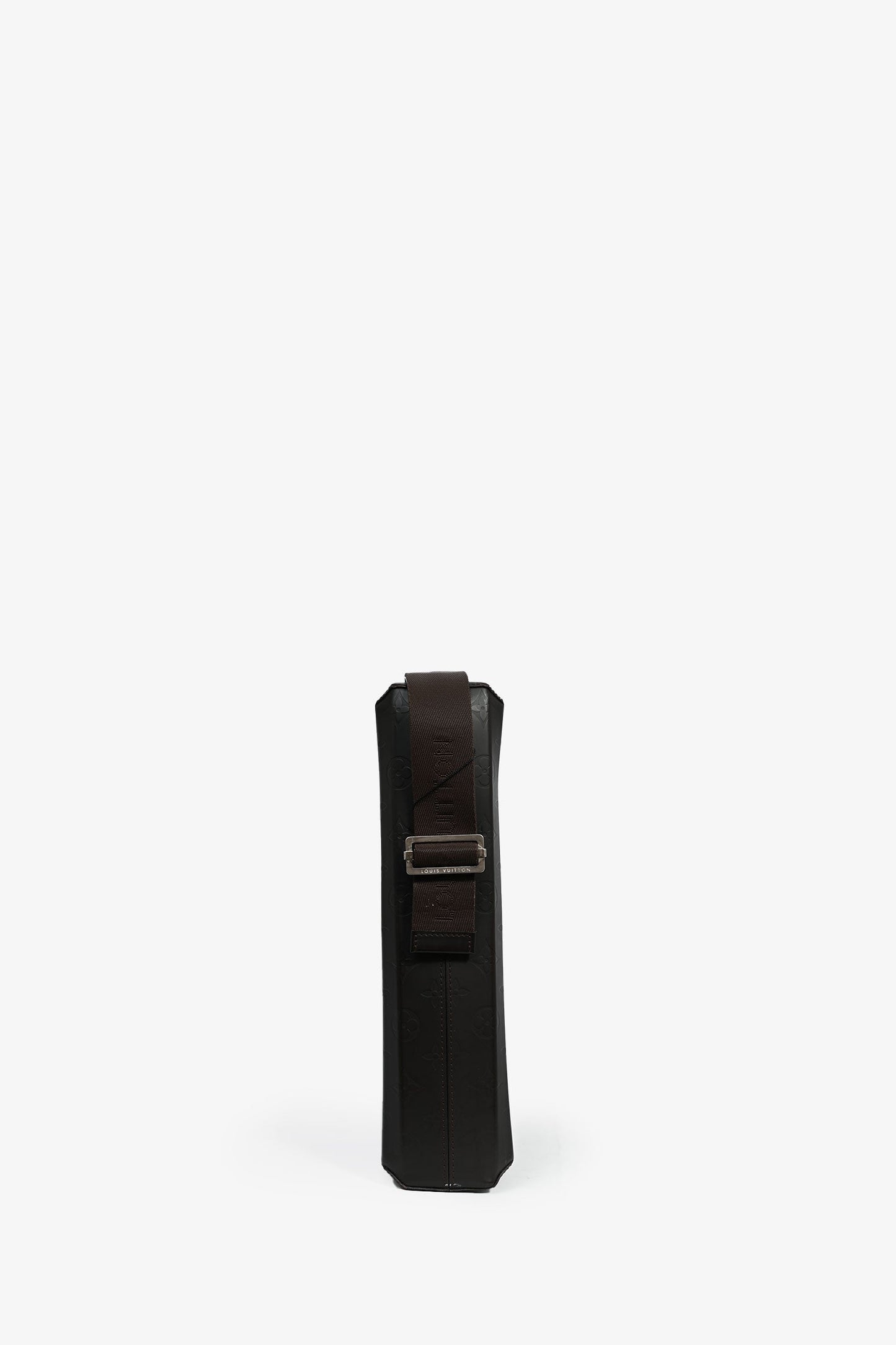 Louis Vuitton 2002 Brown Monogram Glace Leather Steve Messenger Bag