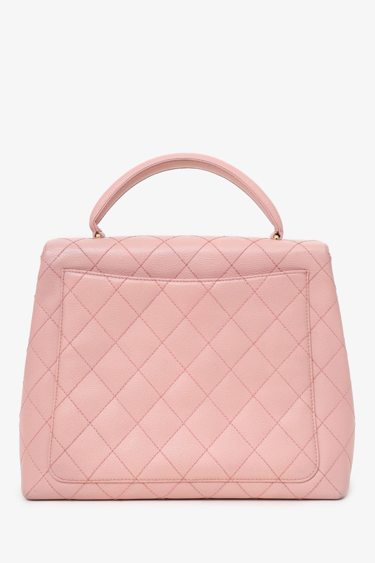 Chanel 2003-04 Pink Caviar Leather Kelly Top Handle Bag